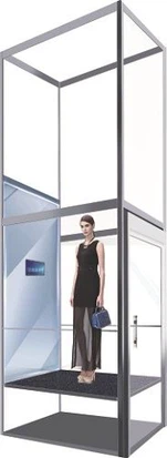 آسانسور سکوی شیشه ای محصور