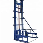 Single Side Hydraulic Guide Rail Cargo Lift